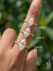 Anillo de Compromiso Clásico con Moissanita Corte Marquesa, Certificado IGI, Plata 925, Anillo de Boda para Mujer - Product Image 2