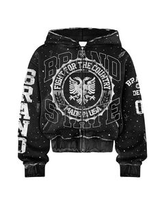 Sudadera con capucha 100% algodón con cremallera de un cuarto, efecto vintage deslavado al ácido y desgastado por el sol, con logotipo personalizado y pedrería, 360 g/m², conjunto de sudadera con capucha - Product Image 4
