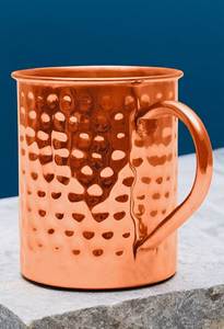 Copper cocktail mug set for luxury refreshment hosting hammered finish metal <b>cups</b> durable <b>reusable</b> kitchen party mugs - Product Image 3