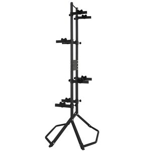 Support de rangement vertical pour 4 vélos, entièrement réglable, en acier robuste, pour vélos de route, installation facile à domicile - Product Image 1