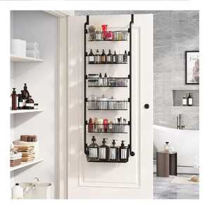 4 Tier Black Metal Spice <b>Rack</b> Organizer Inclined <b>Kitchen</b> Countertop Seasoning Bottle <b>Storage</b> Display Holder Large Capacity - Product Image 5