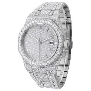 Reloj de Lujo para Hombre con Movimiento Automático, Esfera de Cristal y Acero Inoxidable con Incrustaciones de Moissanita, Estilo Hip Hop, con Caja de Regalo - Product Image 3