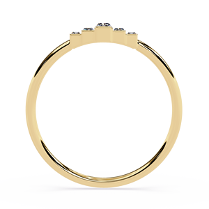 Women's Minimalist 18K Pure Gold Natural Five Baguette <b>Diamond</b> <b>Ring</b> Bar Bezel Set Engagement <b>Ring</b> for Wedding <b>Rings</b> fine jewelry - Product Image 4