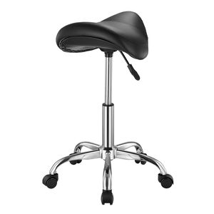 Sgabello Ergonomico Girevole con Capacità di Carico 450 LBS, in Pelle PU, con Ruote e Altezza Regolabile, per Salone - Product Image 6