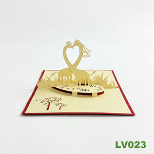 Carte d'invitation de mariage interactive 3D de luxe, faite à la main, style Kirigami, souvenir d'amour pour les couples, en provenance du Vietnam - Product Image 3