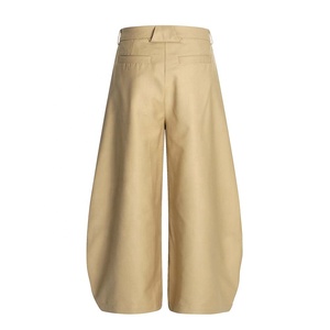 Pantalones Anchos Negros para Hombre, Cintura Alta, Algodón, Casuales, con Bolsillos Laterales, Antiarrugas, Estilo Otoñal - Product Image 3