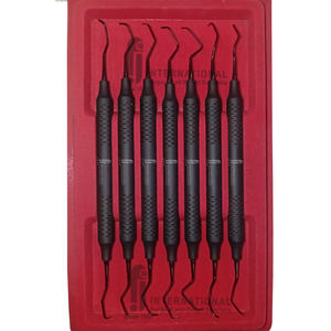 Curetas Periodontales Manuales Ergonómicas de Grado Premium Gracey, Instrumentos Dentales de Doble Extremo para Raspado, Juego de 7 Piezas Clase I con Recubrimiento Negro - Product Image 6