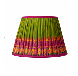 Handmade Ikat Lampshade Pleated Table <b>Lamp</b> <b>Shade</b> Decorative Home Decor Round <b>Purple</b> Orange - Product Image 4