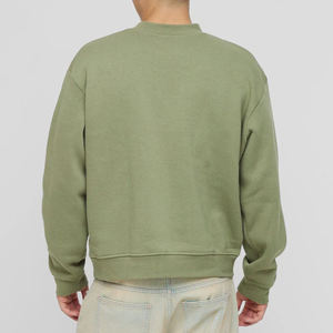 เสื้อสเวตเชิ้ตผู้ชายสีน้ำเงิน คอกลม ทรงปกติ ผ้าถัก สวมใส่สบาย สีพื้น เหมาะสำหรับฤดูใบไม้ร่วง - Product Image 4
