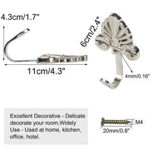 Gancho de Pared de Aluminio Resistente y Ecológico para Joyería, Ropa, Armario, Baño, Cocina - Herraje de Pared Resistente a la Oxidación - Product Image 4