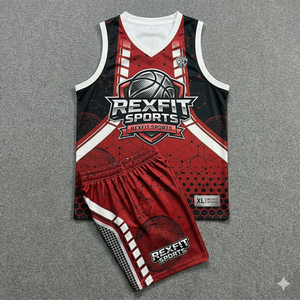 Sublimation Print <b>Two</b> <b>Pieces</b> Youth Basketball Clothing <b>Set</b> Uniforms Customization Team Brand Name Rexfit Sport Basketball Jersey - Product Image 6