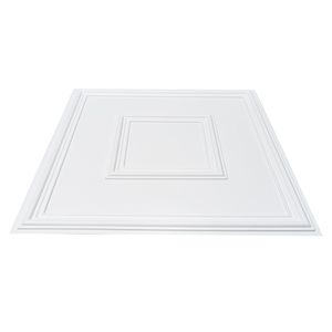 Confezione da 12 Piastrelle Premium in PVC per Controsoffitto 60x60 cm, Facili da Installare/Tagliare, Piastrelle in Plastica Adesive - Product Image 1