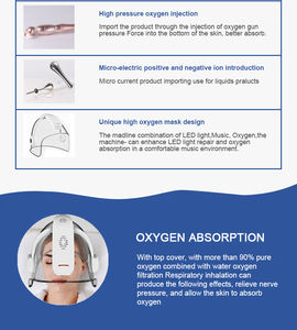 2025 H2O2 Espace Oxygène 10 en 1 Machine Oxygène Peel Visage Hydrodermabrasion Jet D'oxygène Avec Dôme Photon Lumière Beauté Machine - Product Image 6