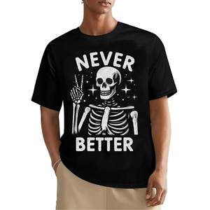 Camiseta de Cuello Redondo 100% Algodón de Alta Calidad OEM con Logotipo Personalizado de su Marca, Camiseta Lisa para Hombre, Camisetas Casuales para Hombre - Product Image 3