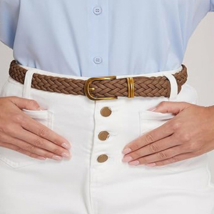 Cinturones Trenzados de Cuero Vacuno Puro de Alta Calidad para Mujer, Diseño Personalizado, Cinturón Trenzado de Cuero de Estilo Clásico para Mujer en Varios Colores - Product Image 3