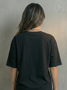 T-shirt graphique Aile de Cupidon pour femme, coupe oversize, noir, décontracté, streetwear, imprimé ange romantique, manches courtes, haut tendance - Product Image 5