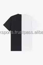 Fabricant pakistanais de vêtements sur mesure pour hommes, vêtements à deux tons, moitié noir, moitié blanc, polyester/coton respirant, écologique, T - Product Image 3