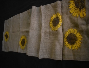 Chemin de table 100% lin/caoutchouc, couleur naturelle, 1 pièce, imprimé - Product Image 1