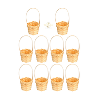 Panier en bambou naturel, mini, de qualité supérieure, tissé à la main, panier d'emballage cadeau pour la vente en gros