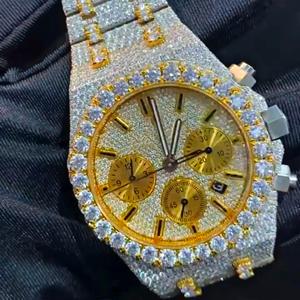 Skeleton Moissanite <b>Watches</b> | VVS Luxury Presidential Style | Iced Out Wholesale Supply - Product Image 3