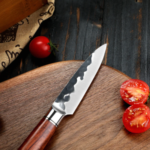 Cuchillo de Cocina Ambidiestro Forjado a Mano, Ecológico, Extra Afilado, de Acero al Carbono de Grado Industrial, con Mango de Madera - Product Image 4