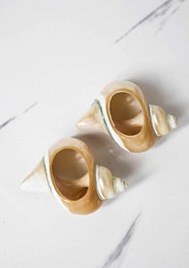 Anneau de serviette élégant en coquillage naturel pour une décoration de table de luxe, mariage sur la plage et thème océanique - Product Image 4