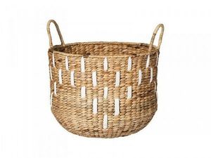 Cesta Minimalista de Jacinto de Agua con Asas de Cuerda, Cesta Decorativa de Almacenamiento para Estante, Baño, Sala de Estar, Hogar - Product Image 1