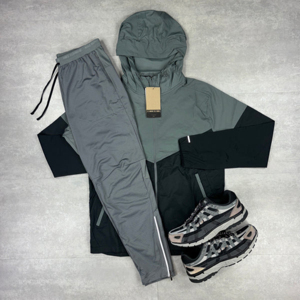 ELEGANT CORPORATION Men's Solid Color <b>Tracksuit</b> Full Length Zipper Fly <b>Waterproof</b> Printed Quick Dry Polyester Sporty Style - Product Image 4