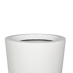 AURORA POTS Ensemble de pots à fleurs minimalistes en fibre de verre blancs avec trou de drainage, écologiques et légers pour une utilisation intérieure/extérieure à la maison - Product Image 3
