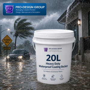 20L Heavy Duty Plastic Bucket with Airtight Lid for Waterproof Coating and Storage, Leakproof Storage Solution - Product Image 6