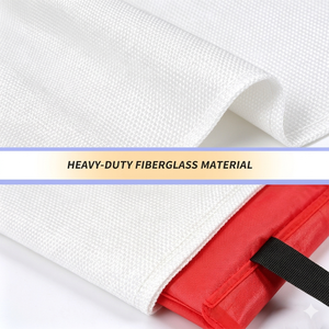 Couverture de protection contre l'incendie compacte 1m x 1m en fibre de verre, résistante à la chaleur, pour la maison, le bureau et les hôtels - Product Image 6