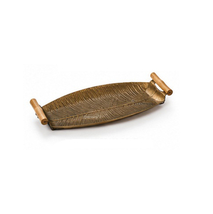 Bandeja Rectangular para Servir con Acabado Lacado Verde y Asas de Madera para Uso Residencial - Product Image 4