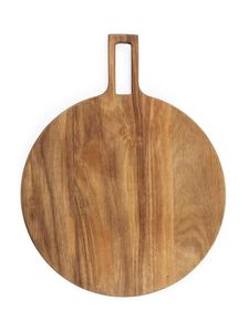 Bandeja de Madera Natural para Servir Pizza, Apta para Lavavajillas, con Asa de Madera, para Compradores Mayoristas - Product Image 1