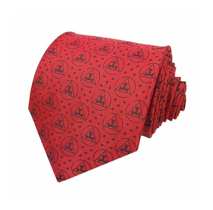 Corbata Masónica Personalizada con Símbolo Triple Tau Azul del Capítulo Arco Real - Product Image 1