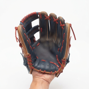 Professional Leather Baseball Catching Glove H-Web Right-Handed Full Finger Adjustable Custom Specifications <b>Wrist</b> <b>Strap</b> - Product Image 5