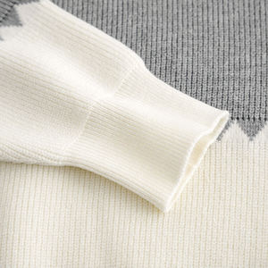 Suéter de Punto para Hombre de Alta Calidad, Diseño Geométrico con Paneles, Manga Regular, Ropa Casual de Invierno - Product Image 5