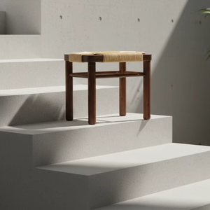 Tabouret en bois d'inspiration nordique, fabriqué en teck de qualité supérieure, pour appartements, villas et espaces intérieurs commerciaux - Product Image 5