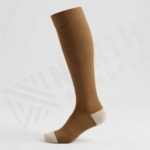 Knee High <b>Socks</b> Solid Color Breathable Spandex Polyester Knitted Casual Wear Autumn Style Adult Women's <b>Socks</b> - Product Image 3