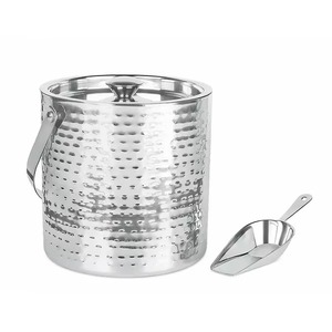 Vintage Wooden <b>Ice</b> Bucket With Gold Trim Rectangle Portable Party <b>Cooler</b> With Tongs Beautiful <b>Ice</b> Bucket At Low Cost - Product Image 4