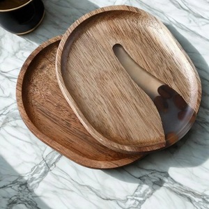 Wooden Resin Coasters Heat Resistant Tabletop Protection Wood <b>Cup</b> Mug <b>Mats</b> for Drinks Bar Kitchen Home - Product Image 5