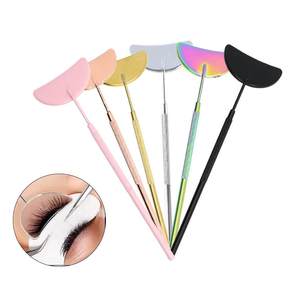 Professional <b>Lighted</b> Gold-Plated Stainless Steel Pocket Cosmetic <b>Mirror</b> for Eyelash Extension Inspection Handheld Lash Artists - Product Image 4