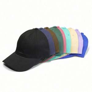 Casquette de baseball vintage non structurée à 6 panneaux en sergé 100 % coton, design tendance prêt à expédier avec visière incurvée et nœuds plats, disponible en 13 couleurs - Product Image 1