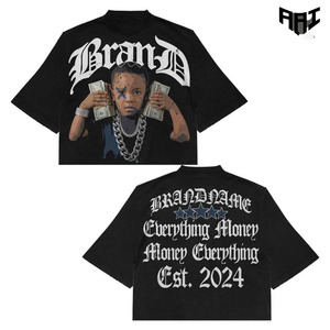 Chemises Homme Oversize Tendance à Imprimé Dessin Animé DTG, Col Rond, Épaules Tombantes, Streetwear, Coton Lourd 100%, Vente en Gros Fabricant - Product Image 5