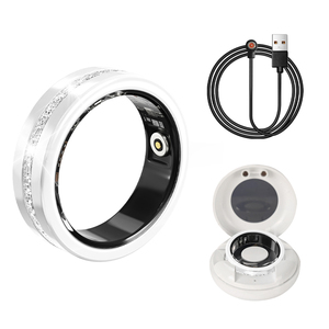 Anillo Inteligente de Acero Inoxidable con ECG, Monitor de Salud y Ejercicio, Carga Magnética, Control por Aplicación, Resistente al Agua - Product Image 1