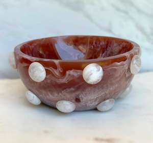 Frutero de Resina Multiusos a Precio Accesible, Nuevo Diseño, Frutero de Resina con Espiral Blanca, Tazón para Servir Dátiles y Bocadillos, Platos para Servir - Product Image 2