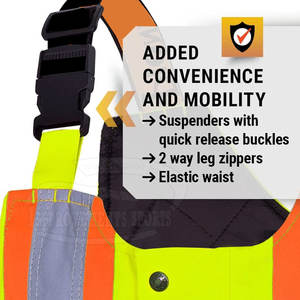 Bavoirs de travail réfléchissants de conception personnalisée de haute qualité accessoire grande taille étanche direct d'usine - Product Image 5