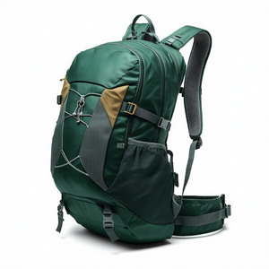 Sac à dos de randonnée vert, sac à dos de jour pour l'extérieur, sac de voyage durable avec plusieurs compartiments de rangement, vente en gros - Product Image 4