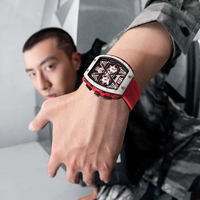 Montre à quartz Mark Fairwhale pour homme, chronographe, boîtier en résine, cadran lumineux, montre de sport étanche FW-5560