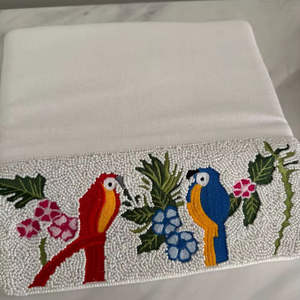 Bolso Tote Tradicional Indio de Lujo Hecho a Mano, Multicolor con Cuentas de Vidrio, Artesanal, Resistente, Premium, Casual, Tipo Baguette, en Promoción - Product Image 3