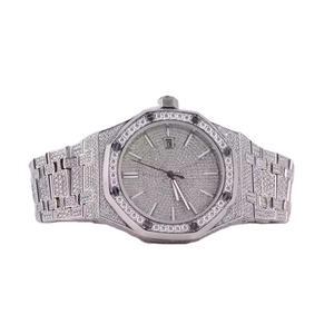 Dernière montre-bracelet surprenante en diamant Moissanite Iced Out Montre style Hip Hop pour hommes au prix de gros Montre Moissanite - Product Image 1
